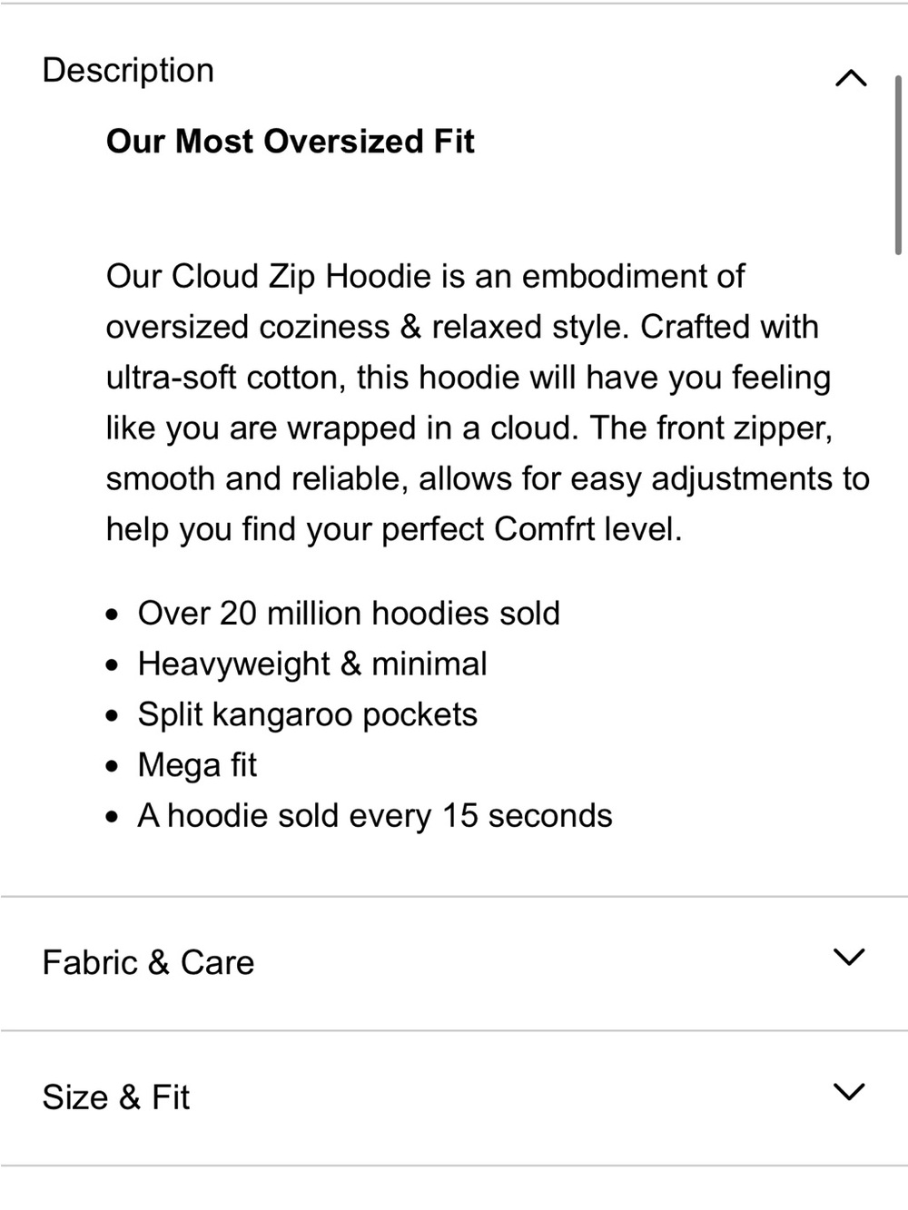 Comfrt Cloud Zip Hoodie - Picture 5 of 6